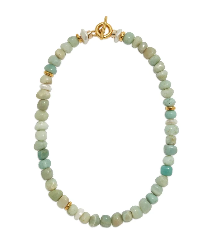 Personalized necklaces and pendants with coordinates for a meaningful location-based gift-Mood Necklace in Amazonite