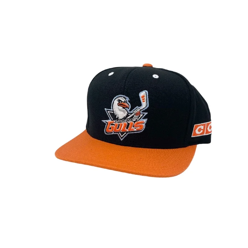 Washed cap with soft vintage feel -San Diego Gulls CCM Flat Brim Hat