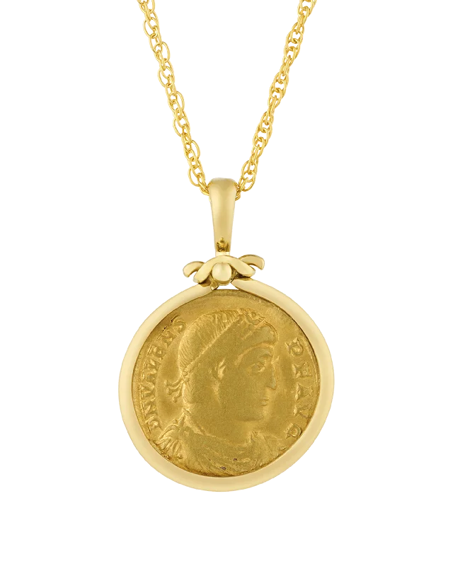 Necklaces and pendants with diamond pendants for a luxurious sparkling effect-Roman Emperor Coin Pendant