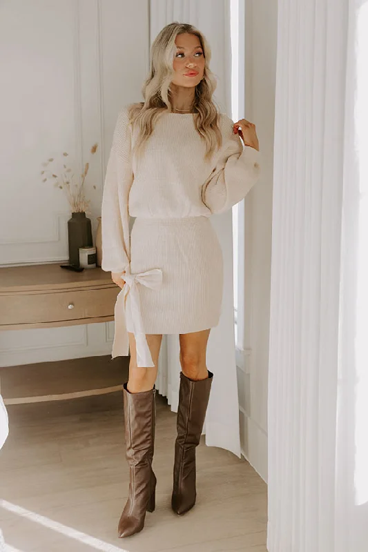 Plus size dresses with unique cuts stand apart -Cue The Charm Knit Sweater Dress