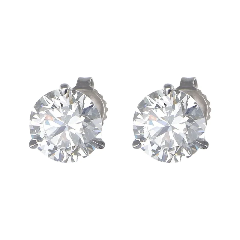 Magnetic Closure Drop Earrings for Easy -Drop earrings with colorful beads for a playful style -White Diamond Earrings (Lab Grown White Diamond 6.17 cts. E VS2)