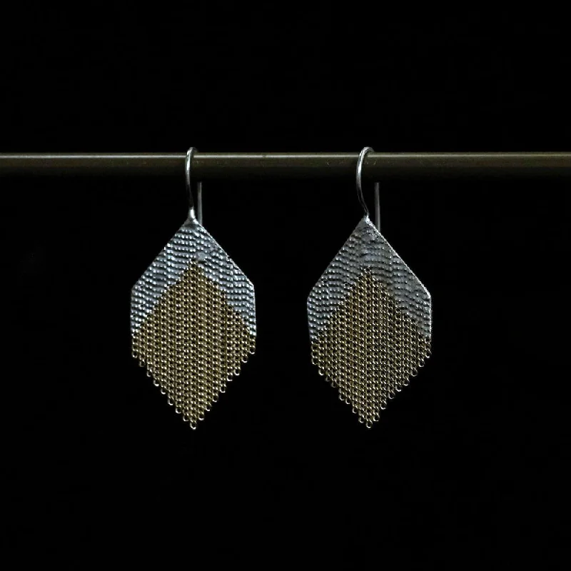 Clip On Drop Earrings for Non Pierced -Drop earrings with pearl drops for a classic finish -Gem Brass and Silver Earrings