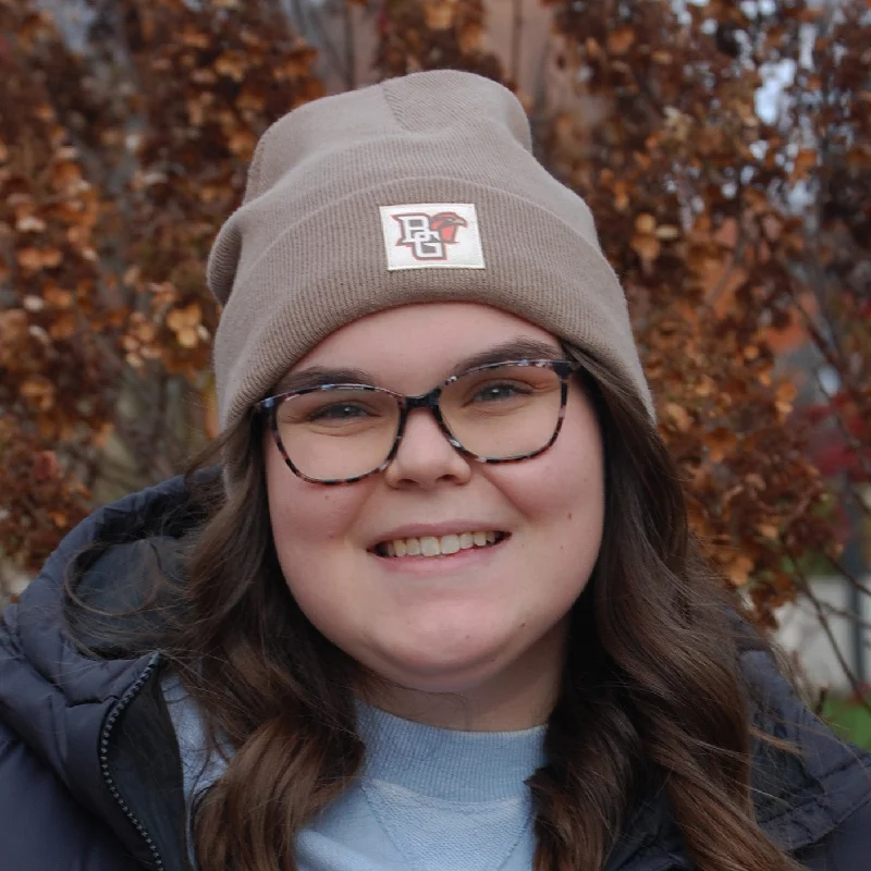 Fitted trucker cap for custom head fit -Ahead Peekaboo Fleece Lined Knit Beanie