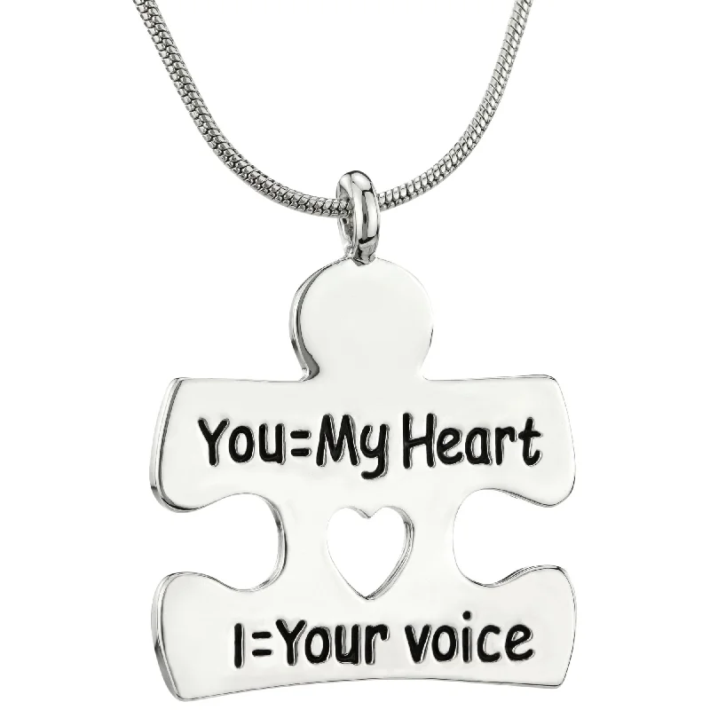 Necklaces and pendants with ocean-inspired designs for a refreshing, beachy feel-I Am Your Voice Autism Necklace