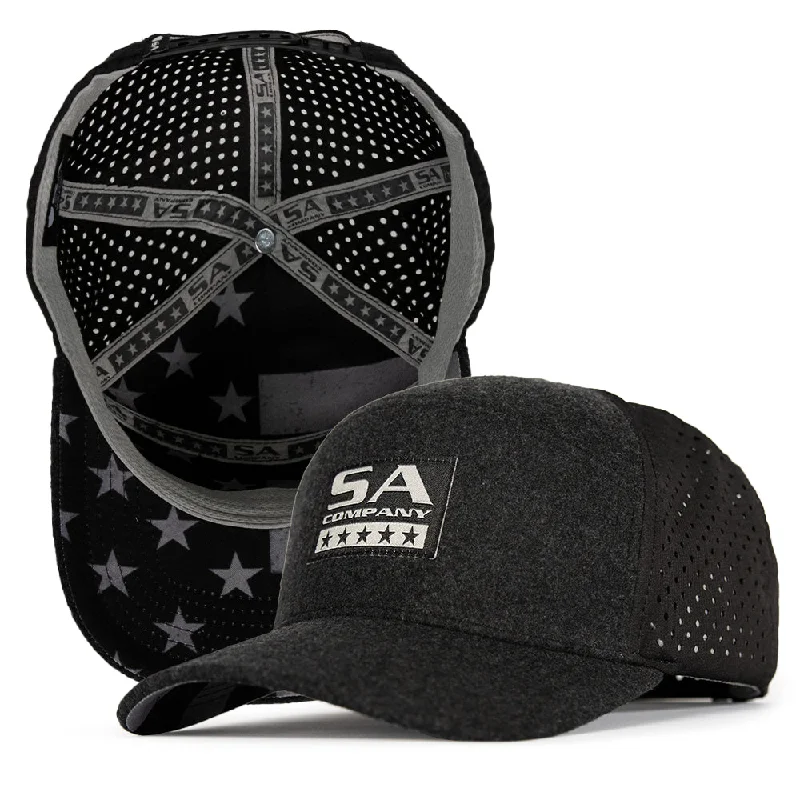 Bold graphic cap for standout fashion flair -Performance Snapback | Felt Blackout American Flag