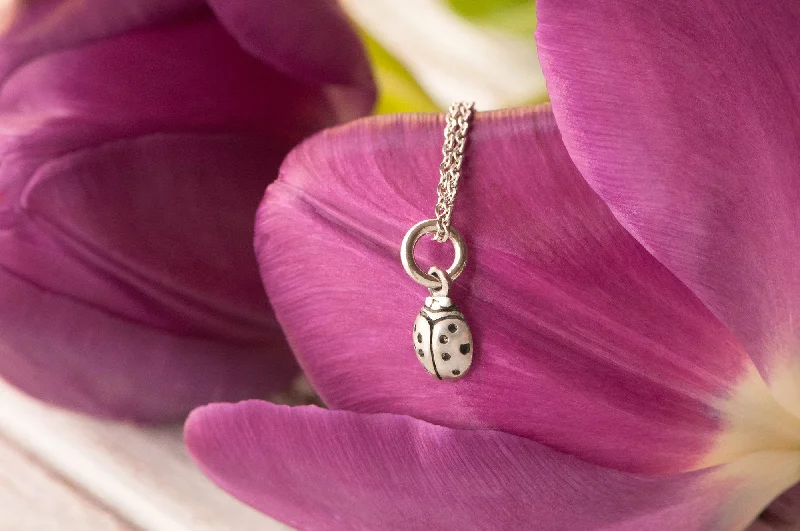 Beautiful necklaces and pendants with diamond halo settings for extra brilliance-Enjoy The Little Things Pewter Necklace