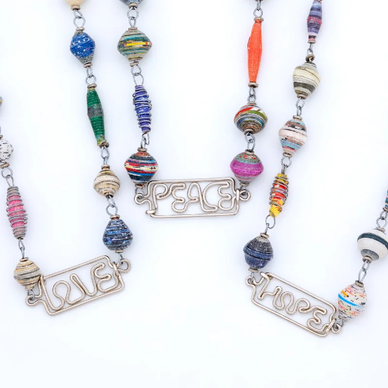 Necklaces and pendants with feather designs for a boho-chic, carefree vibe-Recycled Magazine Inspiration Necklace