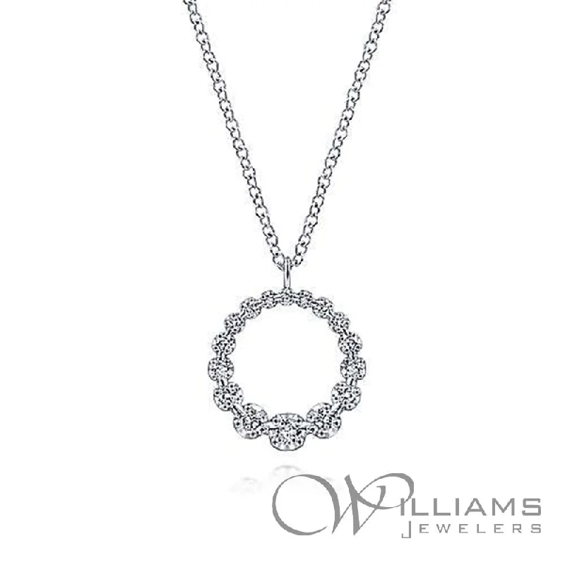 Best necklaces and pendants with intricate filigree for vintage-inspired elegance-Gabriel & Co. Lusso 14 Karat Diamond Necklace