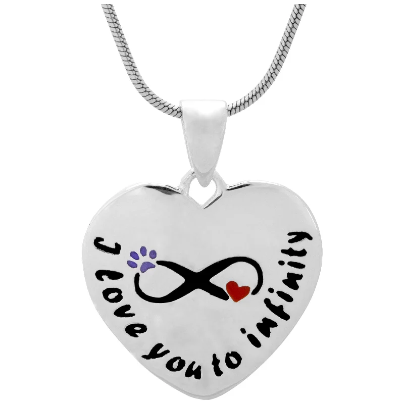 Beautiful necklaces and pendants with butterfly motifs for a whimsical style-Love To Infinity Sterling Paw Necklace