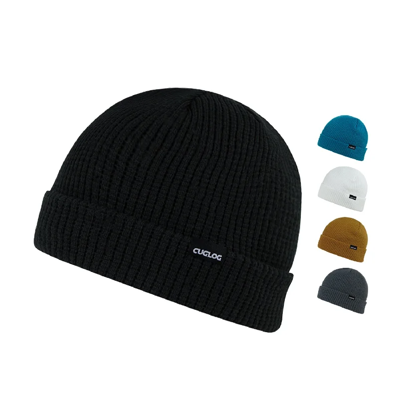 Breathable mesh cap for hot weather comfort -Cuglog K041 Taranaki Cuffed Slouched Knit Beanies Hats Winter Ski Skull Caps