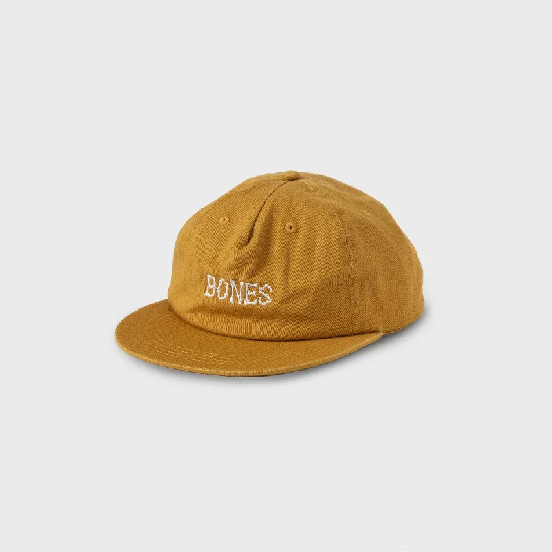 Camouflage cap with adjustable strap back -Bones Club Unstructured Cap - Mustard