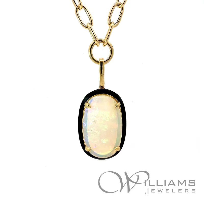 Best necklaces and pendants with vintage coin pendants for a unique accessory-Goshwara G-One 18 Karat Opal Necklace