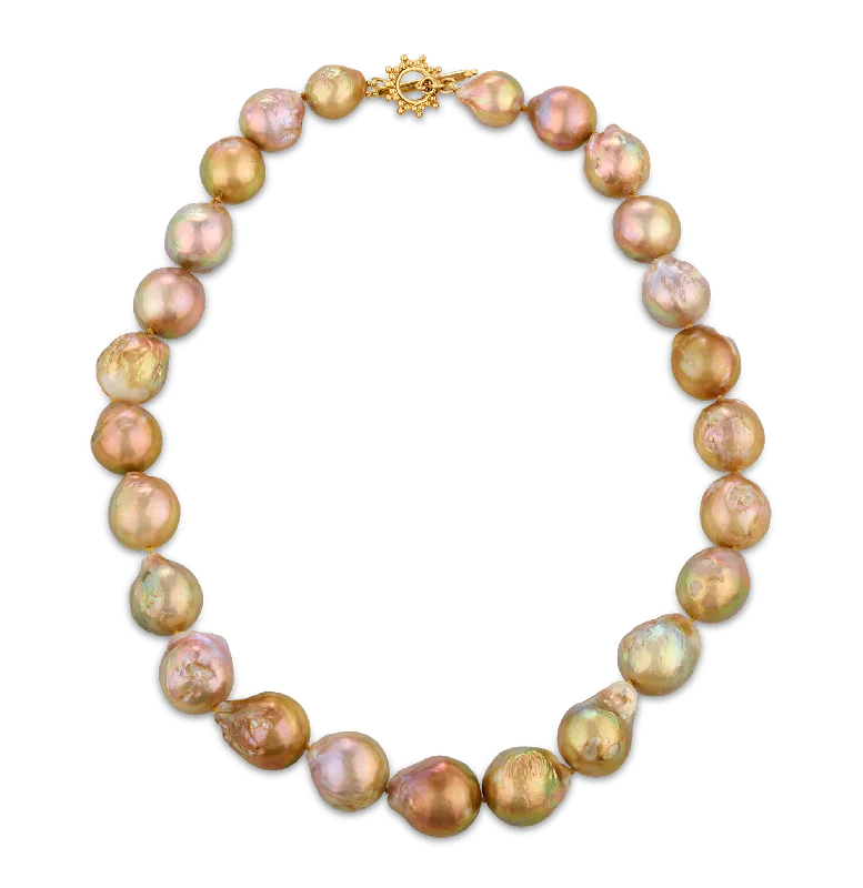 Best necklaces and pendants with oval pendants for a classic, elegant shape-Yangtze Fireball Pearl Necklace, 13-16mm