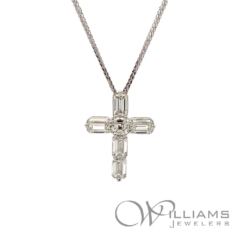 Necklaces and pendants with lock and key designs for a symbolic gesture-JB Star Platinum Diamond Necklace