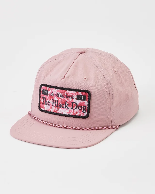 Sports team cap with bold logo front -Adult Dusty Rose Chillin Hat