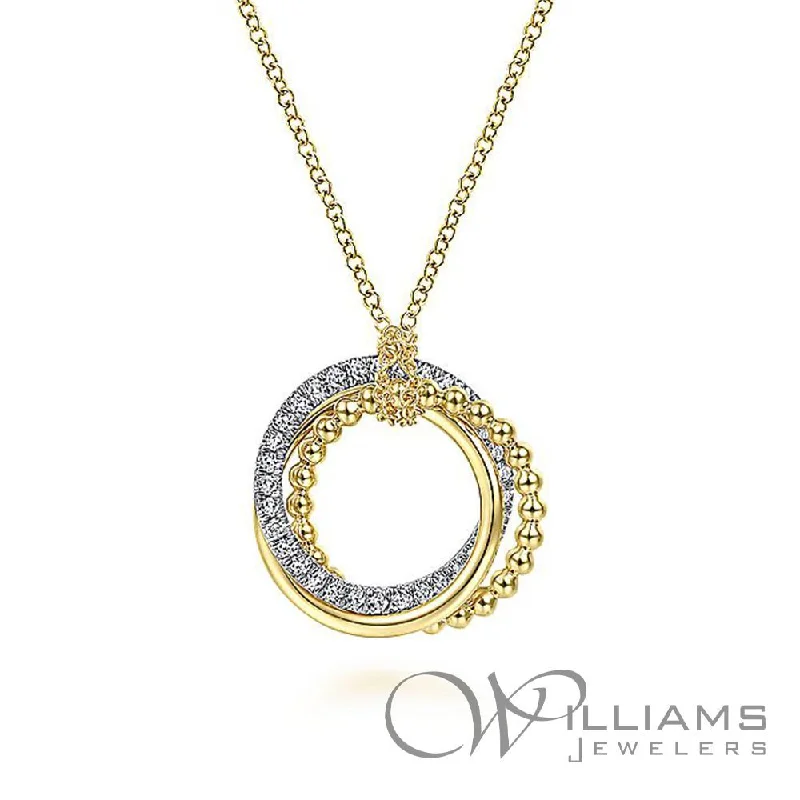 Necklaces and pendants with engraved messages for a deeply personal, sentimental gift-Gabriel & Co. Bujukan 14 Karat Diamond Necklace