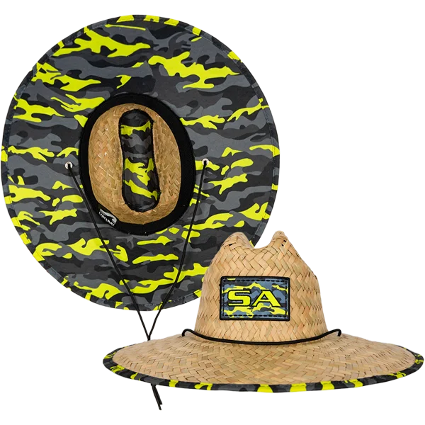 Fitted baseball cap for team uniform fit -Under Brim Straw Hat | Surge Military Camo 2.0