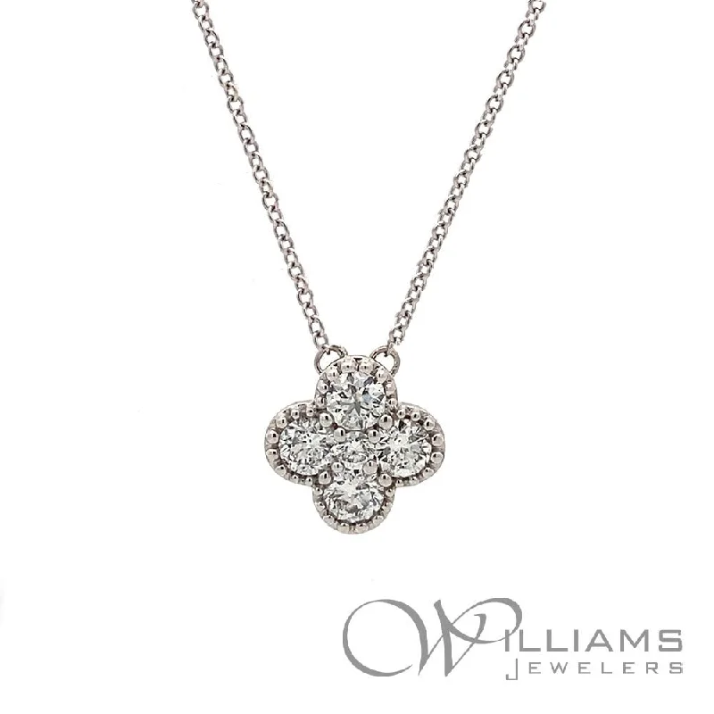 Necklaces and pendants with lotus flower designs for a spiritual, peaceful vibe-Williams Signature 14 Karat Diamond Necklace