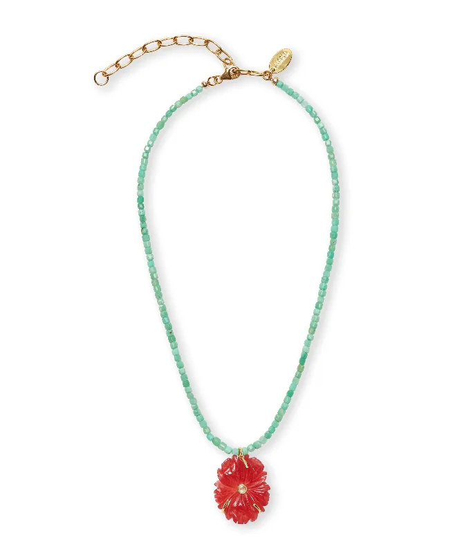 Best necklaces and pendants with silver chains for a sleek, timeless look-New Bloom Necklace in Poinsettia