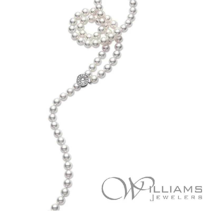 Unique necklaces and pendants with vintage-inspired designs for timeless appeal-Mikimoto 18 Karat Pearl Necklace