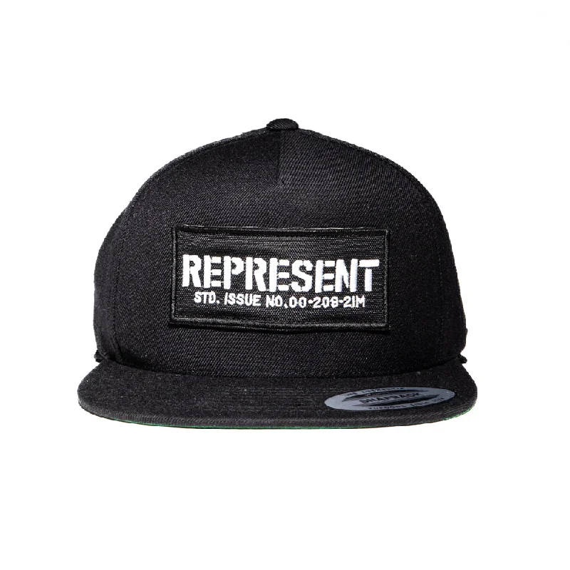 Graphic print cap for artistic expression -Proof of Work Division Classic Snapback [BLACK] MILITARY GRADE COLLECTION