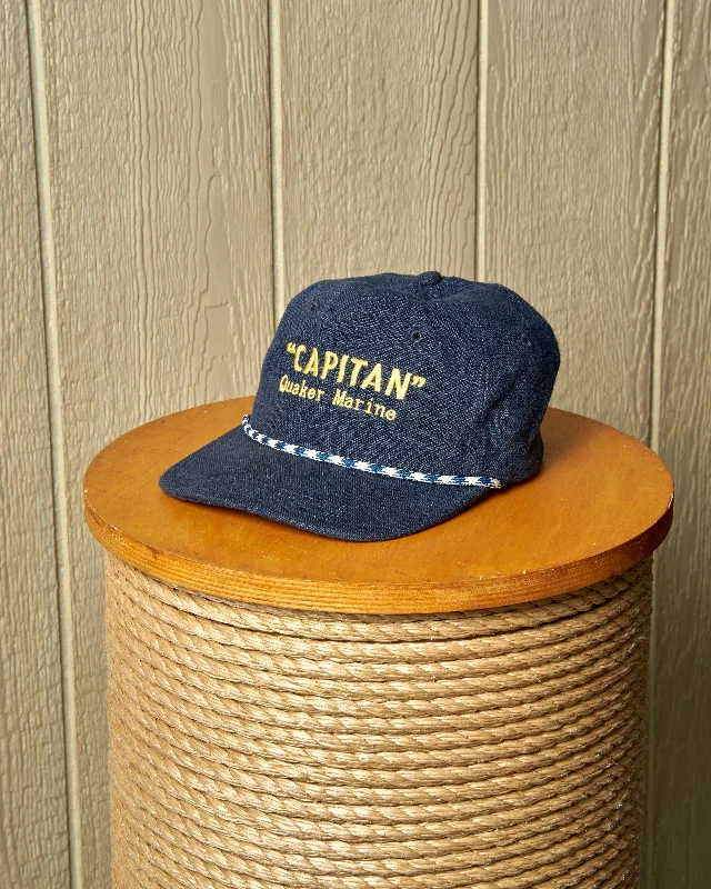 Vintage cap with distressed logo detail -El Capitan Trawler Hat