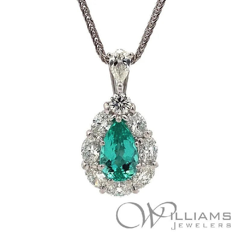 Elegant necklaces and pendants with infinity symbols for timeless designs-Designs by Steve Platinum Paraiba Necklace