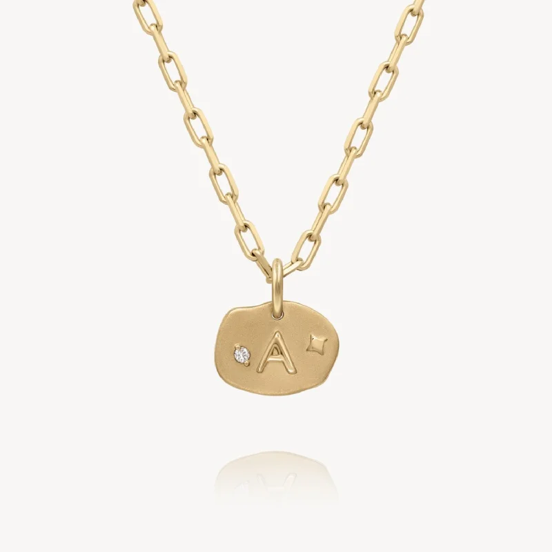 Beautiful necklaces and pendants with moonstone for an ethereal, mystical appearance-Athena Initial Pendant