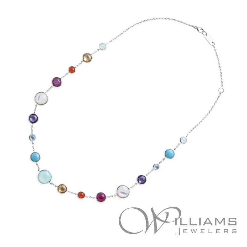 Best necklaces and pendants with floral designs for a feminine and elegant feel-Ippolita Lollipop Sterling Silver Multi-Gem Necklace