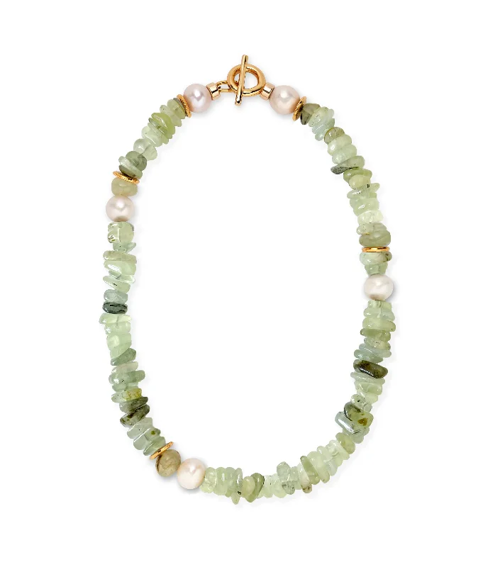 Stunning necklaces and pendants with aquamarine stones for a serene effect-Mood Necklace in Prehnite