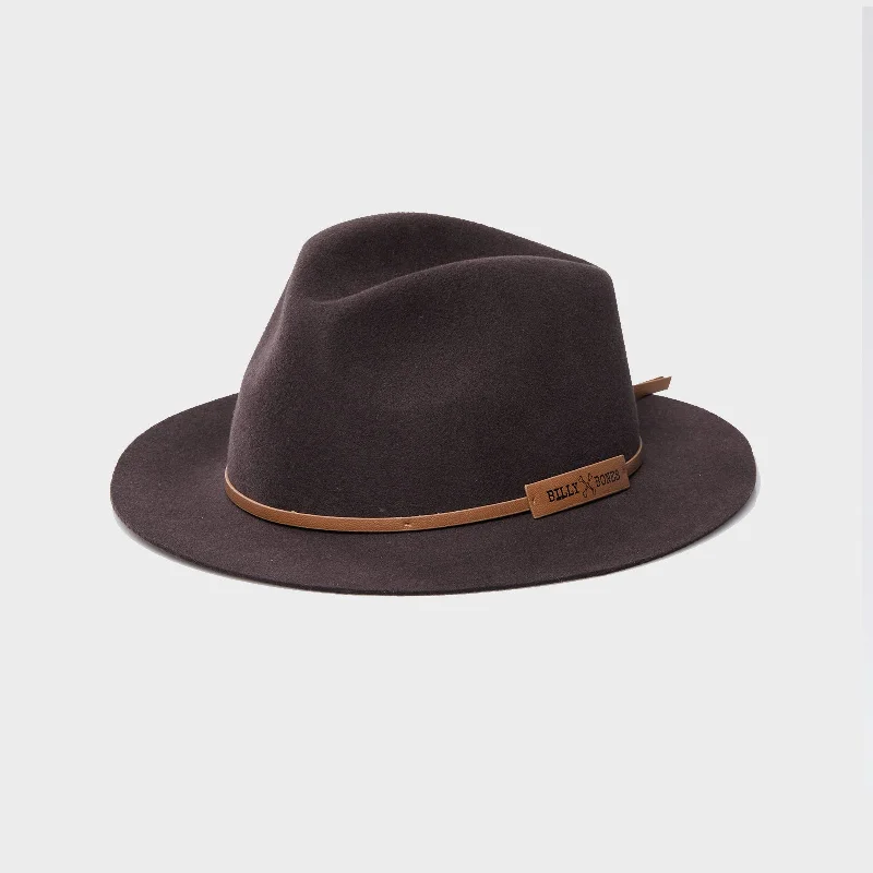 Lightweight cap for easy travel packing -Whisky Brown - Floppy Fedora