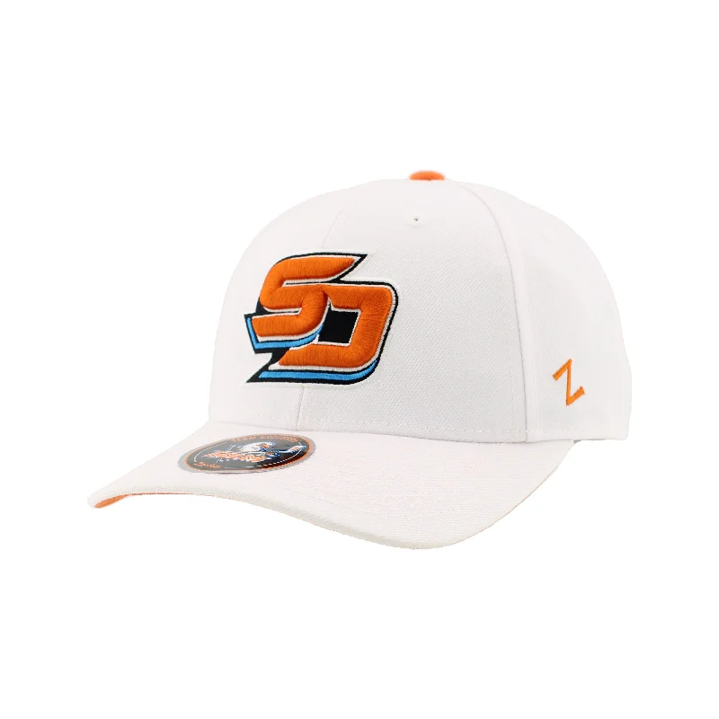 Vintage washed cap for faded cool look -San Diego Gulls White Competitor SD Snapback Hat