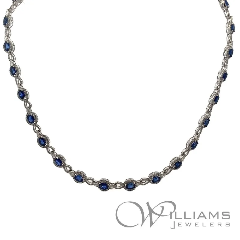 Best necklaces and pendants with glowing moonstone for an ethereal glow-Williams Signature 18 Karat Sapphire Necklace