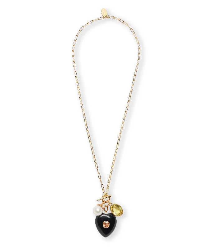 Stunning necklaces and pendants with ruby and diamond combinations for a luxurious effect-Eugenia Heart Lariat Necklace