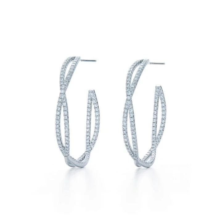 Drop Earrings with Chevron Designs -Long drop earrings with vibrant colors for a statement look -Hoop Earrings with Pavé Diamonds