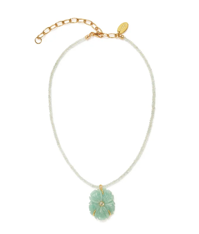 Stylish necklaces and pendants with diamonds for a glamorous and elegant look-New Bloom Necklace in Sea Foam