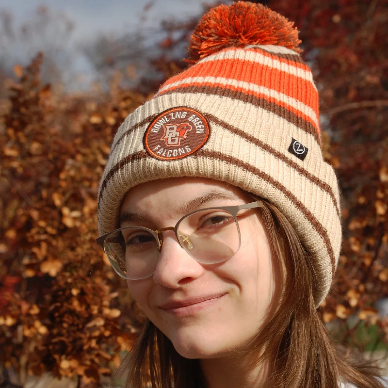 Black snapback cap for sharp modern looks -Zephyr Bowling Green Falcons Paramount Dark Stone Knit Hat