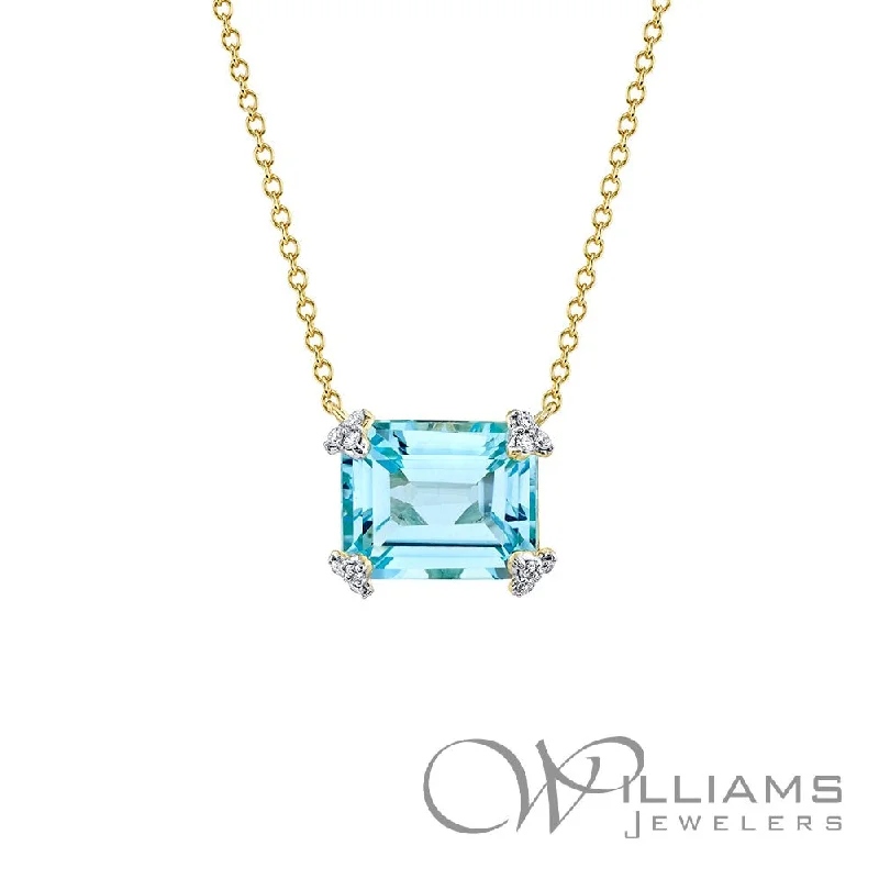 Necklaces and pendants with zodiac constellation designs for an astrological touch-Sloane Street 18 Karat Sky Blue Topaz Necklace