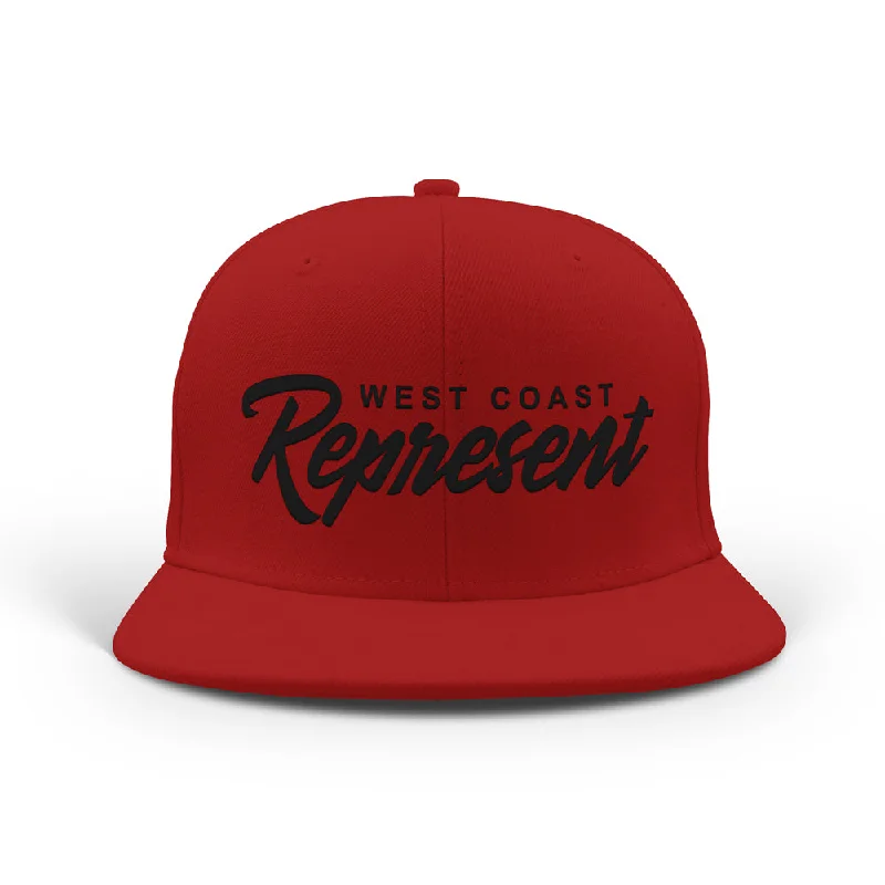 Cotton mesh cap for airy outdoor comfort -NEW Tha West Coast Classic Snapback [RED // BLACK]