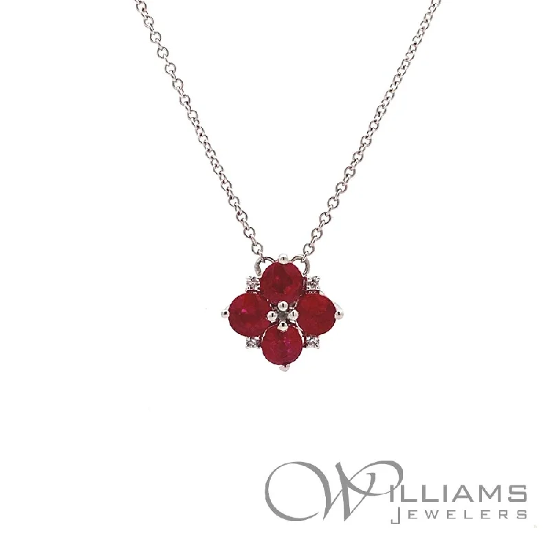 Trendy necklaces and pendants with statement pieces for a bold fashion statement-Williams Signature 14 Karat Ruby Necklace