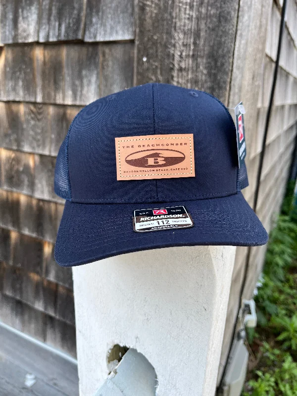 Minimal dad cap for understated charm -Leather Patch Oval B Hat