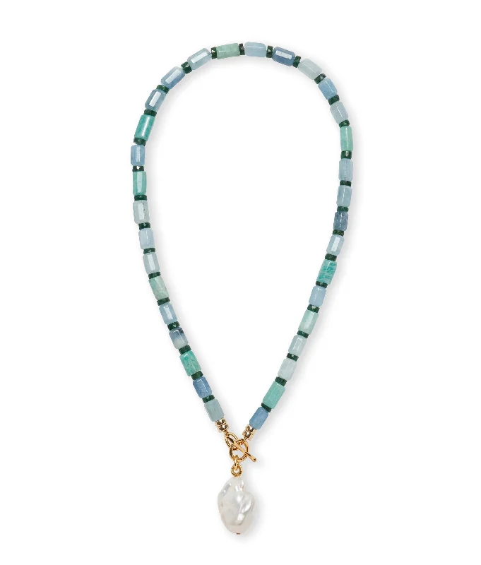 Elegant necklaces and pendants with diamond accents for added sparkle-Pearl Isle Necklace in Sea