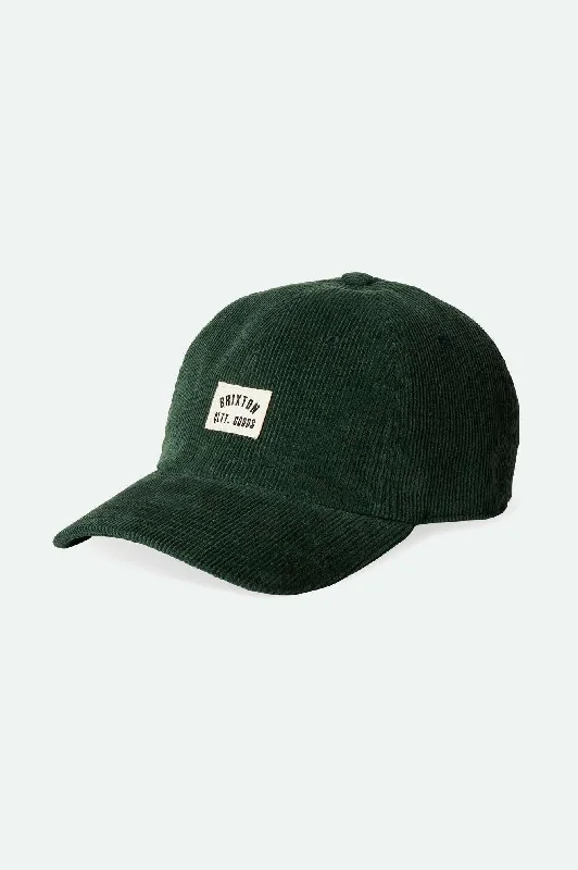 Fitted snapback cap for modern tight fit -Woodburn Netplus Adjustable Hat - Emerald Cord