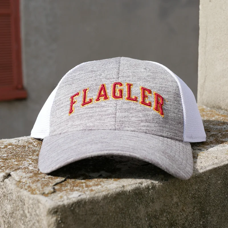 Designer cap for high-end brand appeal -Flagler Athletic Heather and Diamond Mesh Snapback