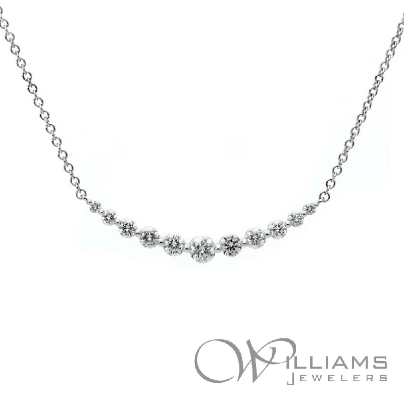 Unique necklaces and pendants with tree of life motifs for nature-inspired elegance-Memoire Smile 18 Karat Diamond Necklace