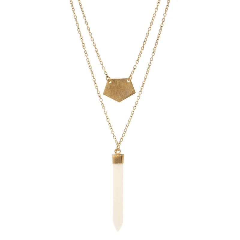 Best necklaces and pendants with silver chains for a sleek, timeless look-Layered Spike Necklace