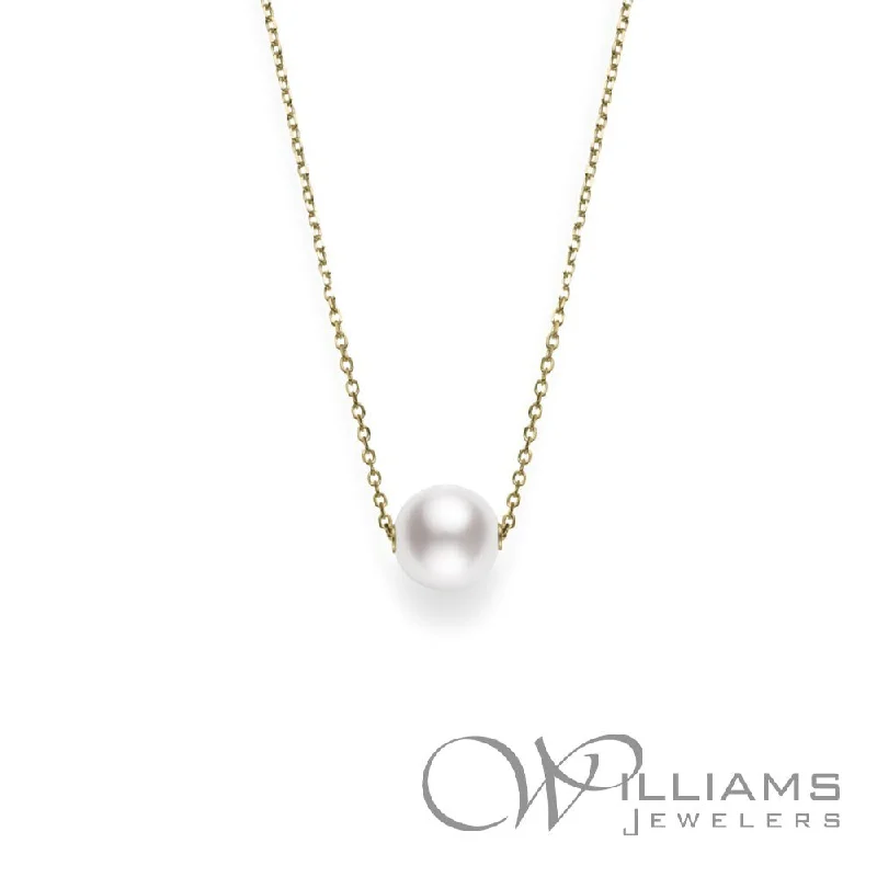 Beautiful necklaces and pendants with moonstone for an ethereal, mystical appearance-Mikimoto Classic 18 Karat Pearl Pendant