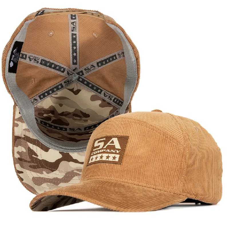 Trucker mesh cap for ventilated cool wear -Performance Snapback | Corduroy Khaki