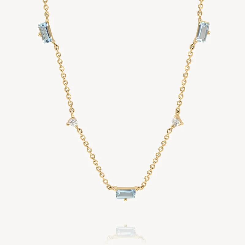 Stunning necklaces and pendants with birthstone pendants for a personal touch-Aquamarine Azure Necklace