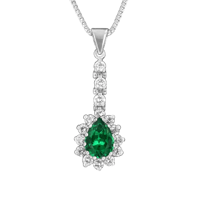 Necklaces and pendants with matching rings for a coordinated set of jewelry-Tsavorite Garnet Necklace, 1.77 carats